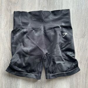 Gymshark Camo Black Bike Shorts
